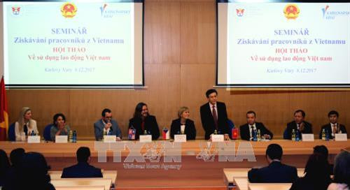 题为“聘用越南劳工”的研讨会在捷克举行。（图片来源：越通社）