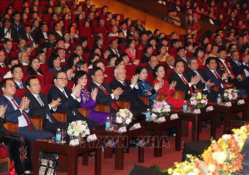 与会代表。图自越通社 与会代表。图自越通社