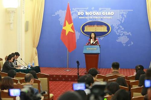 越南外交部举行例行新闻发布会。图自越通社