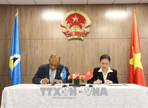 越南与圣卢西亚建立外交关系 ảnh 1