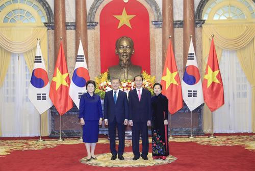 陈大光举行仪式欢迎韩国总统文在寅到访 ảnh 3
