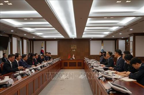 会谈场景。图自越通社