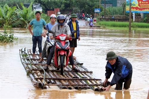 根据公函，目前九龙江三角洲地区水位持续上升 图自越通社