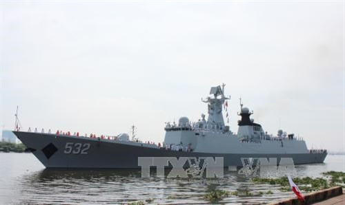 “荆州”532号导弹护卫舰。（图片来源：越通社）