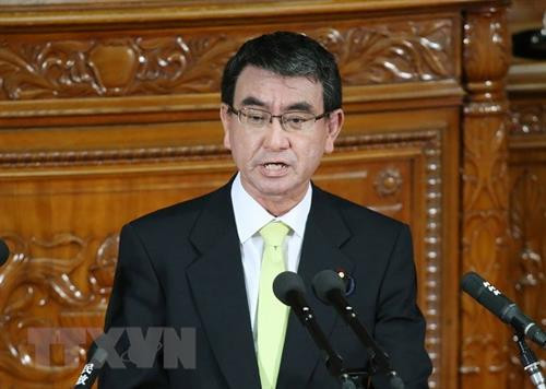 日本外务大臣河野太郎。图自AP