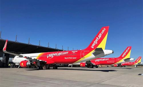 资料图：越捷航空飞往日本的航线推出零越盾特价机票 。图自vietjetair.com