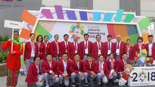 越南体育代表团合影。 图自越通社