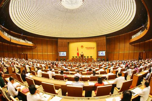 第十四届国会第五次会议场景。越通社记者 芳花 摄