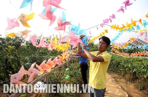 新渊县居民胡有福在获得优惠贷款后已展开休闲农场模式，获得较高收入。记者 越皇 摄 向新渊县民族同胞引导蘑菇种植技术。记者 越皇 摄