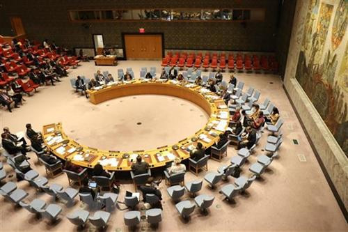 联合国安理会会议场景。图自越通社 联合国安理会会议场景。图自越通社