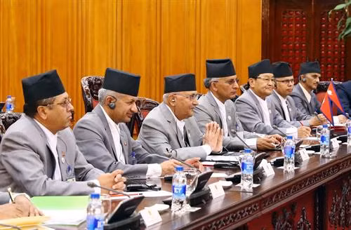 尼泊尔共和国总理卡德加·普拉萨德·夏尔马·奥利。图自越通社 尼泊尔共和国总理卡德加·普拉萨德·夏尔马·奥利。图自越通社