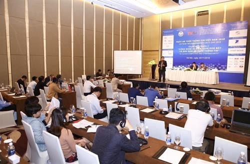 2018年越南信息安全日国际研讨会场景。 图自越通社