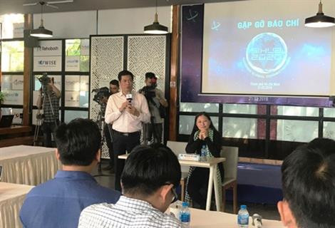 西贡创业创新中心首席执行官黄金雀发表讲话。（图片来源：http://thoibaotaichinhvietnam.vn）