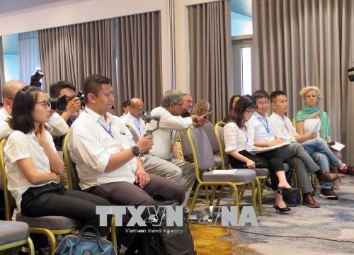 全球环境基金(GEF)第六届成员国大会举行记者会（图片来源：越通社）