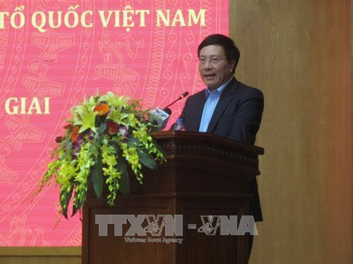 范平明发表讲话。（图片来源：越通社）
