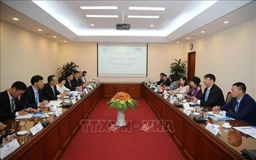 会谈场景。图自越通社 会谈场景。图自越通社