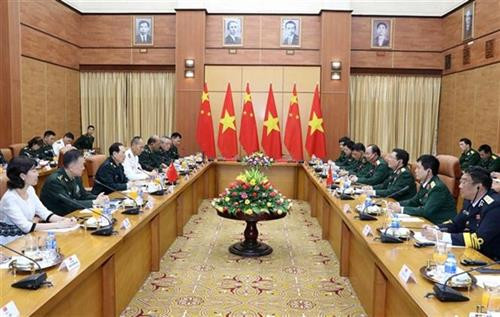 会谈场景 图自越通社 会谈场景 图自越通社