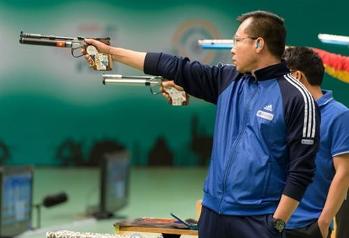 越南射击运动员黄春荣。(图片来源:越通社) 越南射击运动员黄春荣。(图片来源:越通社)