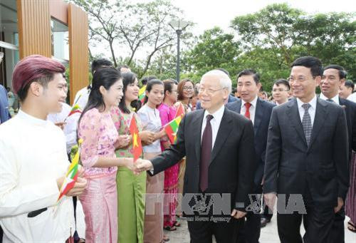 越共中央总书记阮富仲圆满结束访问缅甸之旅。（图片来源：越通社）