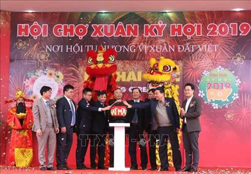 2019己亥年春节展览会开幕式。图自越通社