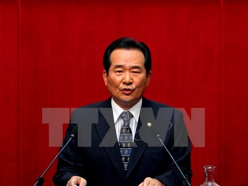 韩国国会议长丁世均。（图片来源：EPA）