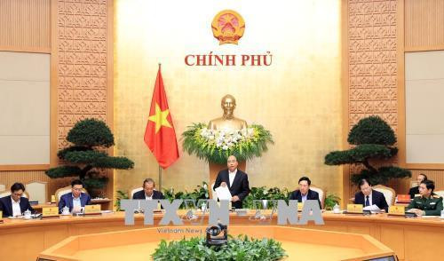 阮春福在会议上发表讲话。越通社记者 统一 摄 阮春福在会议上发表讲话。越通社记者 统一 摄