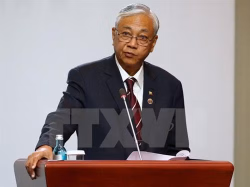 资料图：缅甸总统吴廷觉。（图片来源：越通社）