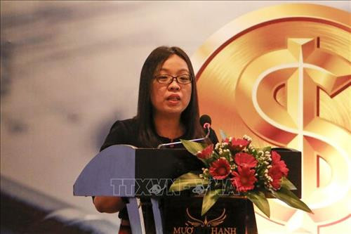 越南工商会芹苴分会副主席黄天庄发表讲话。图自越通社