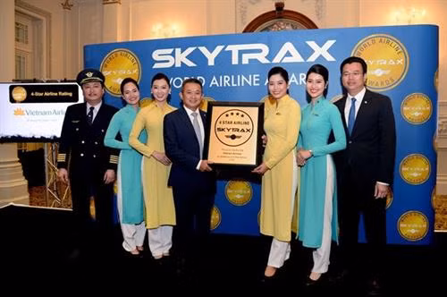 越南航空获得了国际航空运输评级组织Skytrax授予的四星级航空公司认证。 图自互联网