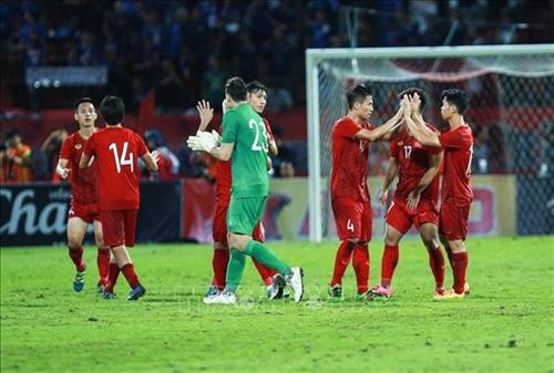2022年世界杯亚洲区预选赛：泰国队主场 0-0 越南队。图自越通社