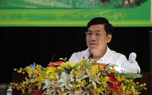 北江省人民委员会副主席杨文泰在会上发表讲话 图自越通社 北江省人民委员会副主席杨文泰在会上发表讲话 图自越通社