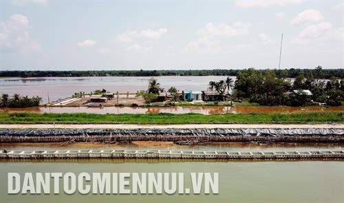 金瓯省陈文时县庆平西乡保护土地和防治塌方工程。记者 福青 摄 农业与农村发展部部长阮春强检查金瓯省玉显县土角（Đất Mũi）堤坝的塌方情况。 记者 黄世英摄 在芹苴市乌门郡太安坊太利地区建设预防乌门河塌方的堤坝工程。 记者 阮清廉 摄 在金瓯省玉显县土角乡塌方高发地区各间简陋房屋里生活的儿童们的纯真。 记者 福青 摄 金瓯省玉显县土角乡河岸和海岸居民一直面临塌方危机。记者 福青 摄