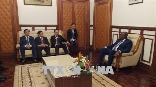 冯国显一行受到马达加斯加总理奥利维尔·马哈法利·索隆南卓沙那的会见。(图片来源：越通社）