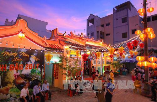 协天宫又称丐冷广肇会馆，坐落在芹苴市丐冷区黎平坊咸宜-黎太祖街。（图片来源：越通社）