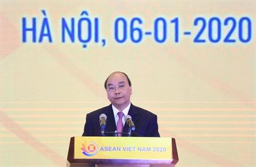 政府总理阮春福出席2020年东盟轮值主席年启动仪式。图自越通社