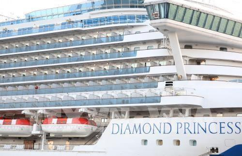 Diamond Princess邮轮。图自越通社 Diamond Princess邮轮。图自越通社