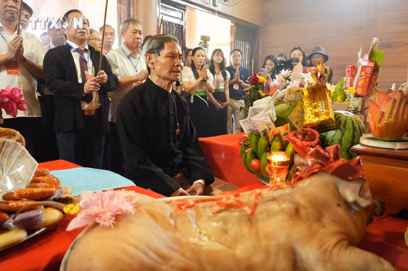 汉娘祭祀仪式。图自越通社