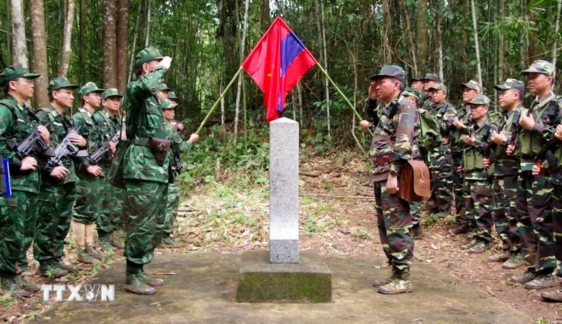 截至目前，乂安省边防部队已与老挝川圹省、博利坎赛省和华潘省全部三省组织开展省级巡逻活动。图自越通社