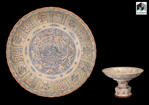 多色珐琅陶瓷托盘。图自互联网