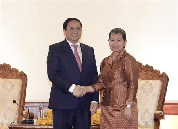 越南政府总理范明政会见柬埔寨副首相