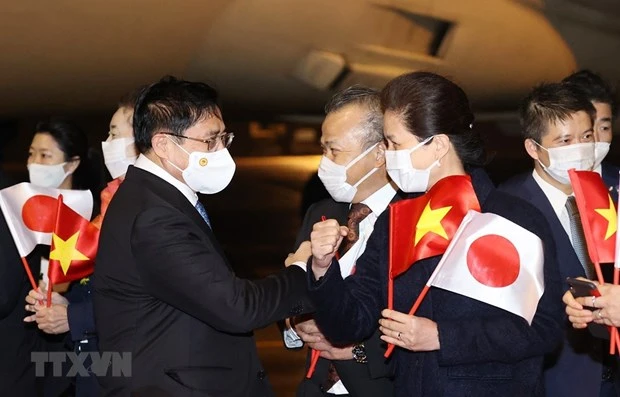 越南政府总理范明政抵达东京 开始对日本进行正式访问