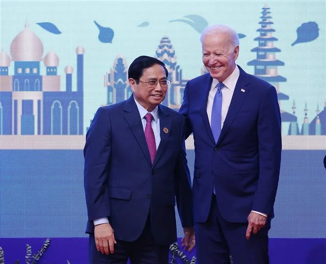 越南政府总理范明政会见美国总统乔·拜登