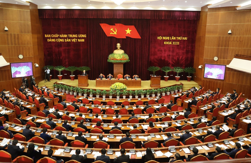 越南共产党第十三届中央委员会第二次中央委员会全体会议在河内开幕