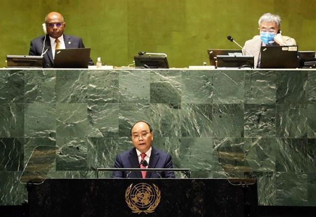 越南国家主席阮春福在第76届联合国大会一般性辩论上发表重要演讲