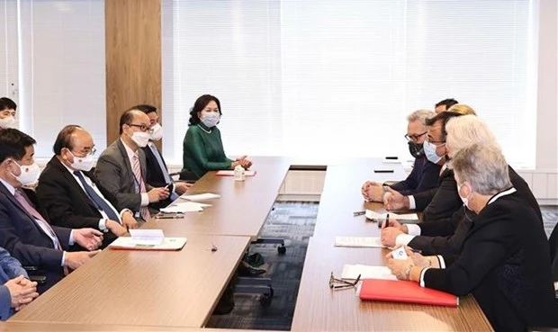 越南国家主席阮春福会见美国各协会和各大公司领导
