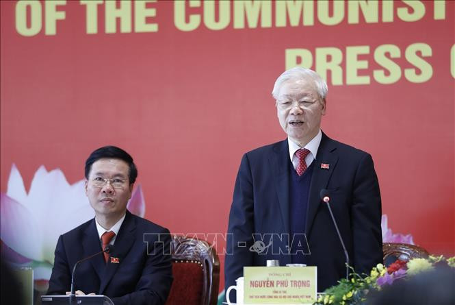 阮富仲总书记主持新闻发布会 介绍越共十三大的结果