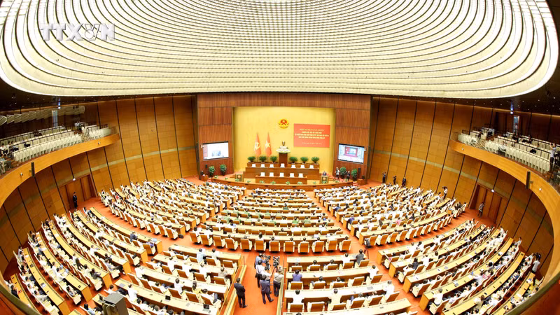 全国研究、学习、贯彻与落实越共第十四届三中全会决议会议现场。图自越通社