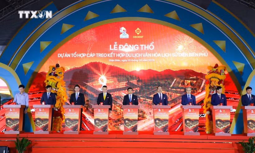 奠边府历史文化旅游综合缆车项目正式启动。图自越通社