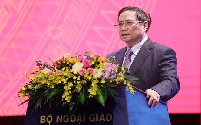 越南政府总理范明政出席外交部门工作总结会议