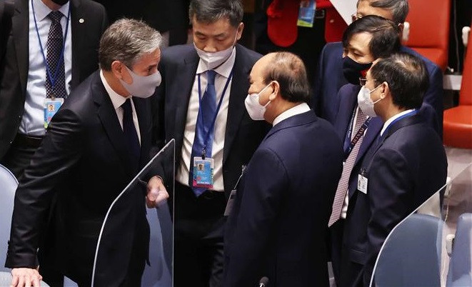 第76届联合国大会：国家主席阮春福会见各国领导